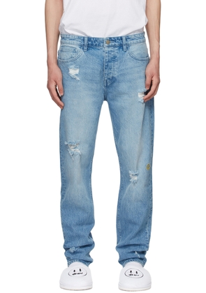 drew house SSENSE Exclusive Blue Tapered Jeans