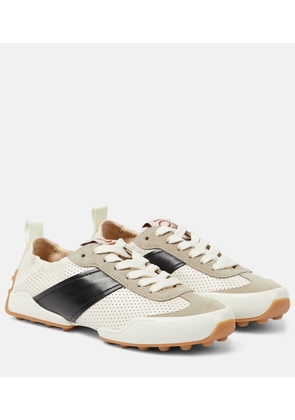 Tod's Leather and suede-trimmed sneakers