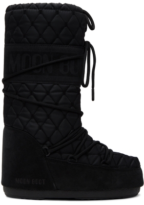 Moon Boot Black Icon Quilted Boots