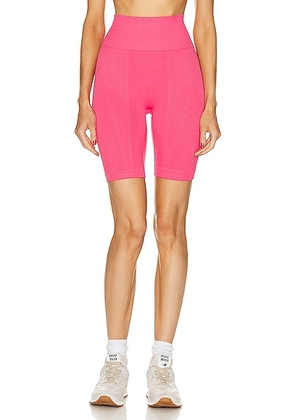ALALA Barre Short Extended in Hibiscus - Pink. Size S (also in ).