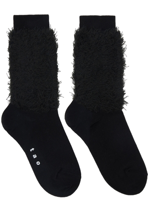 tao Black Shag Knit Socks