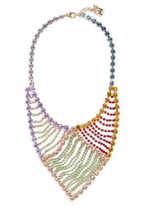 Rosantica Patchwork Crystal-embellished Necklace - Multicoloured