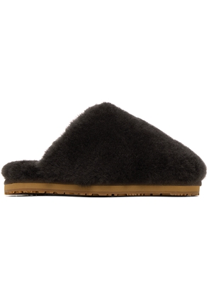Mou Brown Shearling Slippers