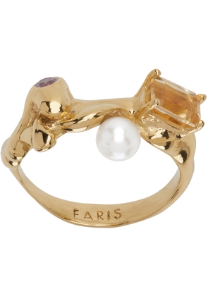 FARIS SSENSE Exclusive Gold Menage Ring
