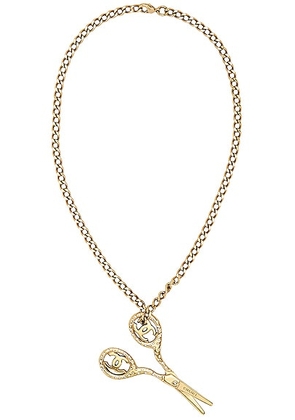 chanel Chanel Scissor Necklace in Gold - Metallic Gold. Size all.
