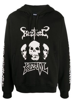 KTZ skull print hoodie - Black