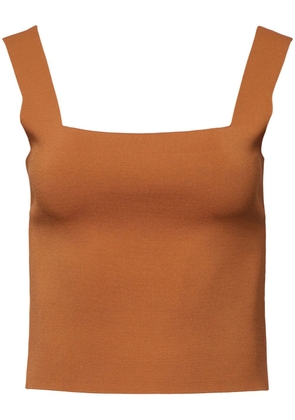 Equipment square-neck knitted top - Brown