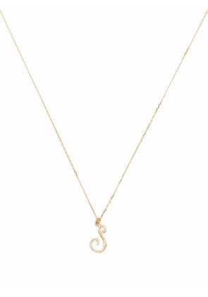 Alex Monroe 18kt yellow gold Enchanted Twig Alphabet S pendant necklace