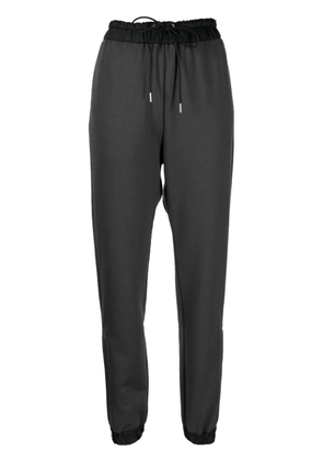 sacai drawstring-waistband tapered-leg trousers - Grey
