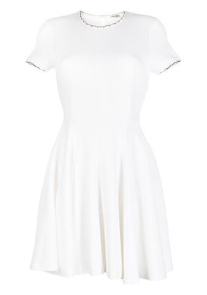 Miu Miu Pre-Owned scallop-edged A-line dress - White