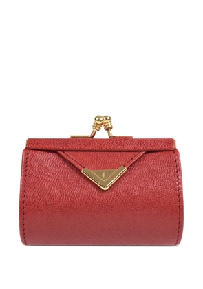 Saint Laurent Pre-Owned 1990-2000 triangle plaque coin purse - Red