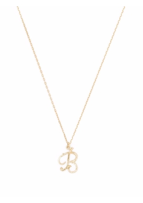 Alex Monroe 18kt yellow gold Enchanted Twig Alphabet B necklace