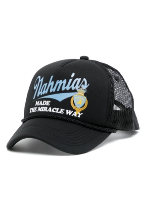 Nahmias logo-print mesh-panelling cap - Black