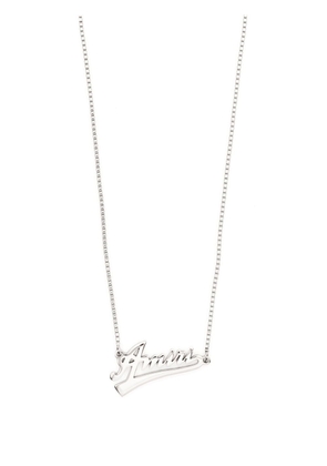AMIRI logo-charm detail necklace - Silver