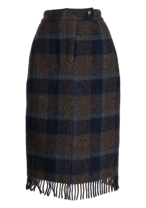 YMC Alina wool high-waisted skirt - Blue