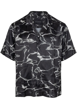 Stampd graphic-print camp collar shirt - Black