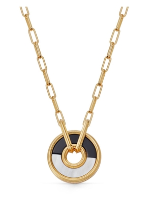 Astley Clarke Fuse Black Onyx & Mother of Pearl cut-out necklace - Gold