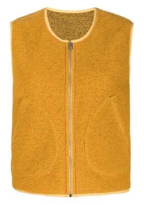 YMC Utah zip up waistcoat - Yellow