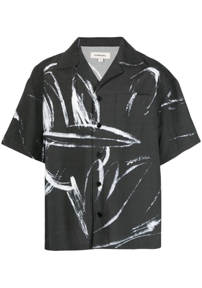 DOMREBEL Later abstract-print shirt - Black