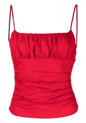 Reformation Tiana ruched top - Red
