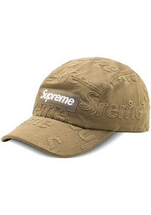 Supreme logo-appliqué twill baseball cap - Neutrals