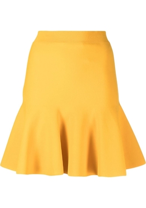 Stella McCartney flared-hem high-waisted skirt - Yellow