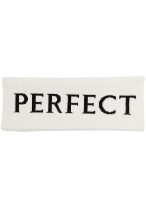 Perfect Moment intarsia-logo headband - White