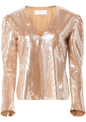 Equipment Kaila sequin-embellished top - Brown