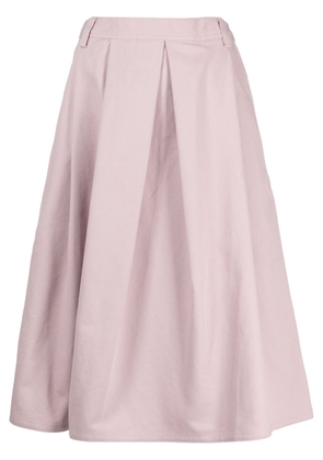 Sofie D'hoore pleat-detailing cotton full skirt - Pink