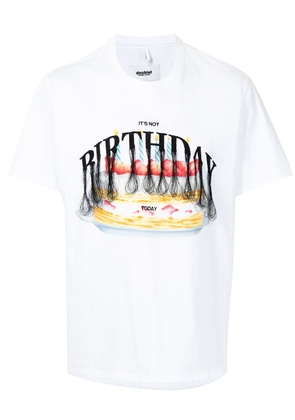 Doublet graphic-print fringed t-shirt - White
