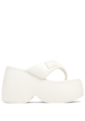 Schutz Platform flip-flop wedge sandals - White