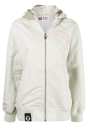 AAPE BY *A BATHING APE® hooded zipped jacket - White