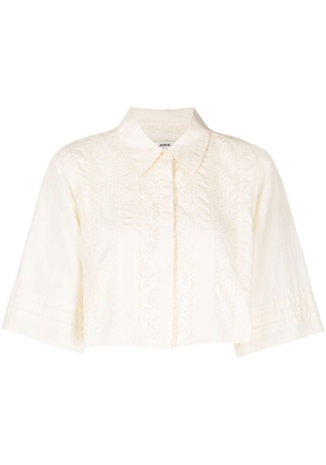 Jason Wu lace short-sleeve shirt - White