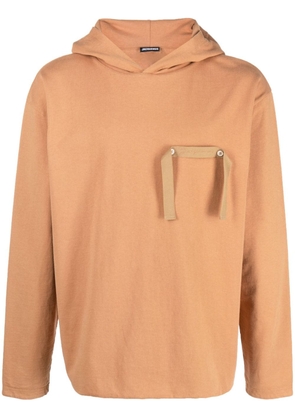 Jacquemus Le Sweatshirt Desenho cotton hoodie - Neutrals