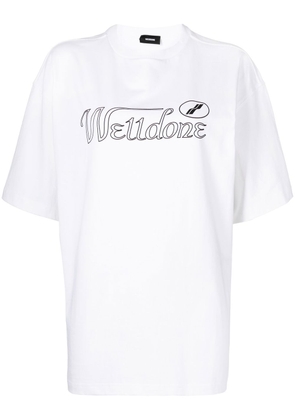 We11done logo-print short-sleeved T-shirt - White