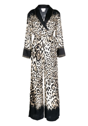 Camilla all-over leopard-print jumpsuit - Black