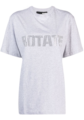 ROTATE logo-embellished organic cotton T-shirt - Grey