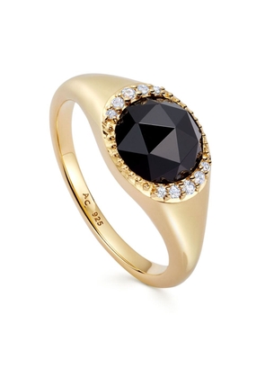 Astley Clarke Gold Luna gemstone-detail ring