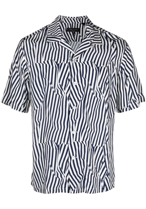rag & bone stripe-print short-sleeve shirt - White