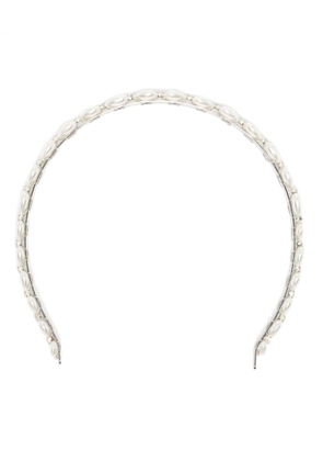 Simone Rocha Heart crystal-embellished chain hairband - White