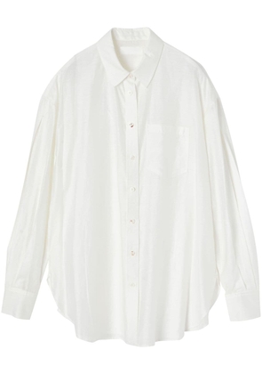 Moussy Vintage Tuck long-sleeve cotton shirt - White