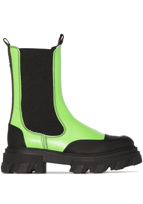 GANNI chunky-sole ankle boots - Green