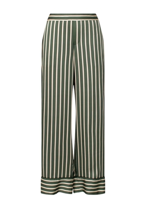 Equipment Joselyn striped satin pyjama trousers - Green