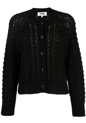 YMC Foxtail open-knit cardigan - Black