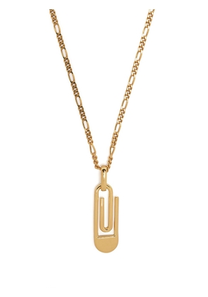 Northskull paperclip pendant steel necklace - Gold