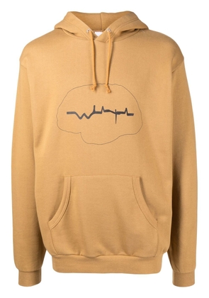 WTAPS graphic-print pullover hoodie - Yellow