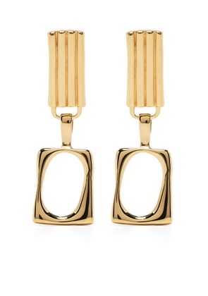 BAR JEWELLERY Duet brass earrings - Gold