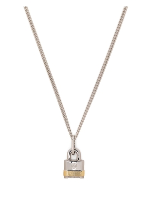 Northskull Two-tone Padlock necklace - Silver
