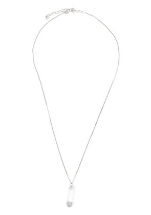 True Rocks small safety pin pendant necklace - Metallic