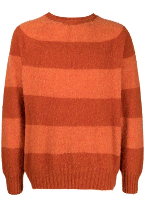 YMC Suedehead striped knitted sweater - Orange